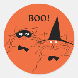 Adesivo Gatos legais de Halloween!