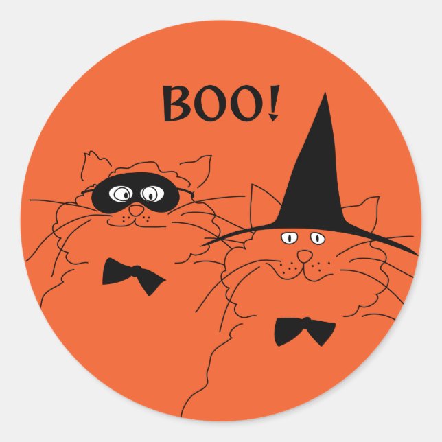 Adesivo Gatos legais de Halloween! (Frente)