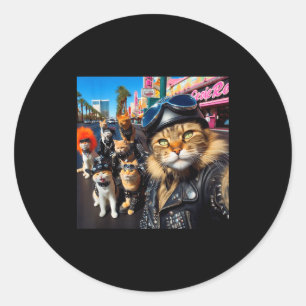 Adesivo Gatos Motociclistas Engraçados Gatos Gângster Moto