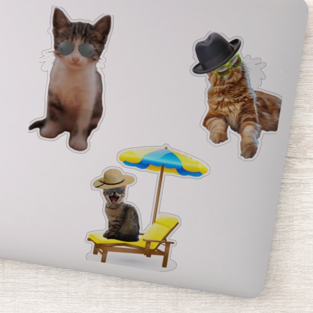 Adesivo Gatos Na Praia (Detalhe)