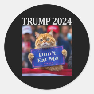 Adesivo Gatos Não Me Comam Para Trump 2024