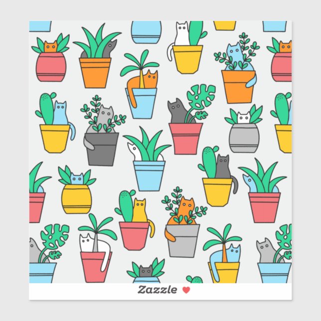 Adesivo Gatos nos pântanos (Folha)