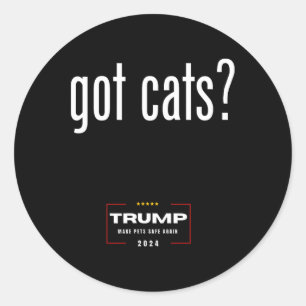 Adesivo Gatos Obtendo Cães Comendo Gatos - Trump Torna Ani