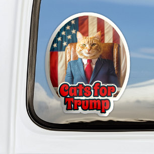 Adesivo Gatos para Donald Trump 2024 Pára-choque Decal