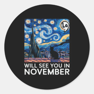 Adesivo Gatos Para Kamala Starry Night Nos Verá Em Novem