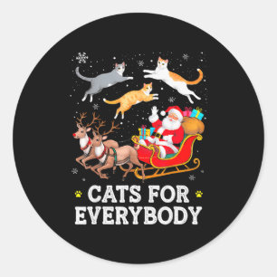 Adesivo Gatos Para Todos Natal Gato Divertido Natal Mulher