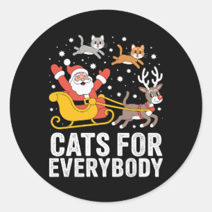 Adesivo Gatos Para Todos o Natal Gato Papai Noel Natal
