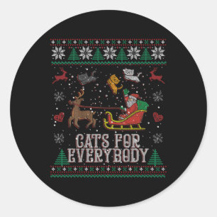 Adesivo Gatos Para Todos Os Casos De Natal Gato Engraçado 