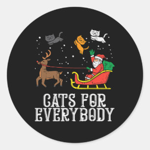 Adesivo Gatos Para Todos Os Casos De Natal Gato Engraçado 