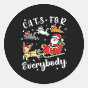 Adesivo Gatos Para Todos Papais noeis Engraçados Xmas Roup