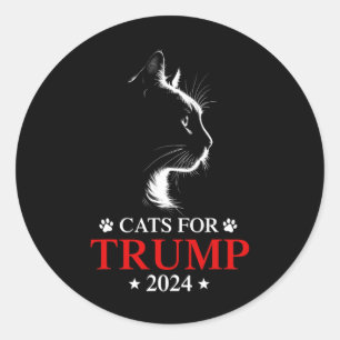 Adesivo Gatos Para Trump Eleição 2024 Tornem os Gatos Segu