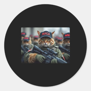 Adesivo Gatos Pelo Mega Exército Trump Bandeira Americana