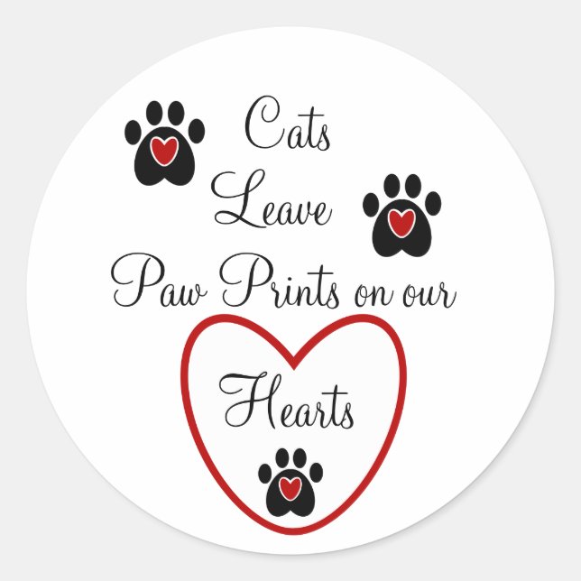 Adesivo Gatos personalizáveis deixam impressões de pata em (Frente)
