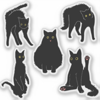 Adesivo Gatos Pretos 