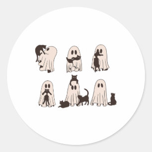 Adesivo Gatos Pretos Na Figurina Fantasma - Ghost Cat Hall