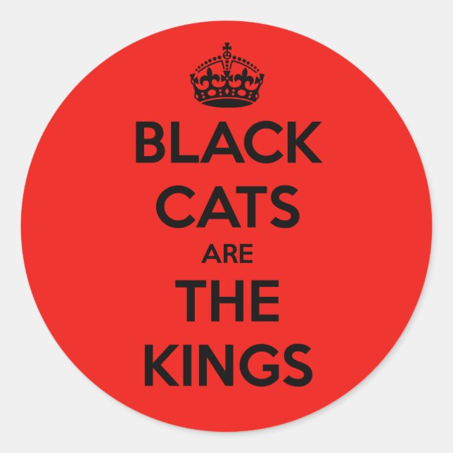 Adesivo Gatos Pretos São Rei (Frente)