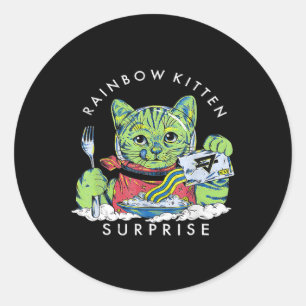 Adesivo Gatos Rainbow Kitten Surpresa Gota Gelada Comida G