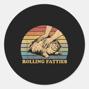 Adesivo Gatos Rolando Gatos Uni-Adultos Engraçados E Crian