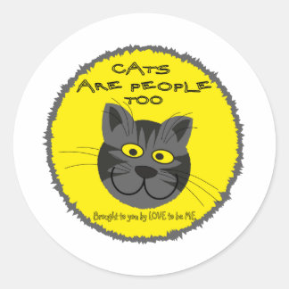 ADESIVO GATOS SÃO PESSOAS PARA — AMO SER EU