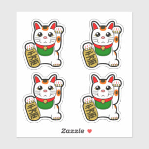 Adesivo Gatos Sortudos Japoneses - Maneki Neko Vinyl
