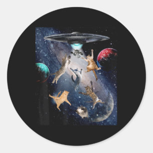 Adesivo Gatos Ufo Para Adultos Gatos Galáxicos Gatos Gatos