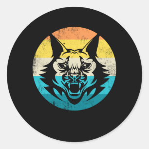 Adesivo Gatos Wildcat do Lynx Vintage Retro Big Cat