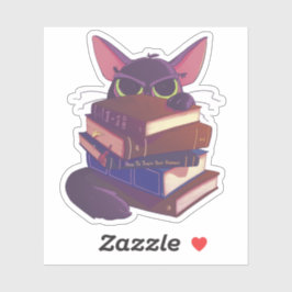 Adesivo Gatos y Libros Sticker