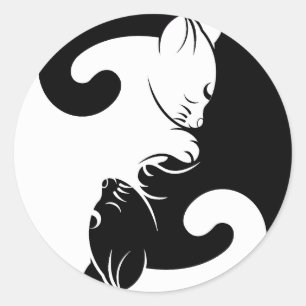 Adesivo Gatos yin yang