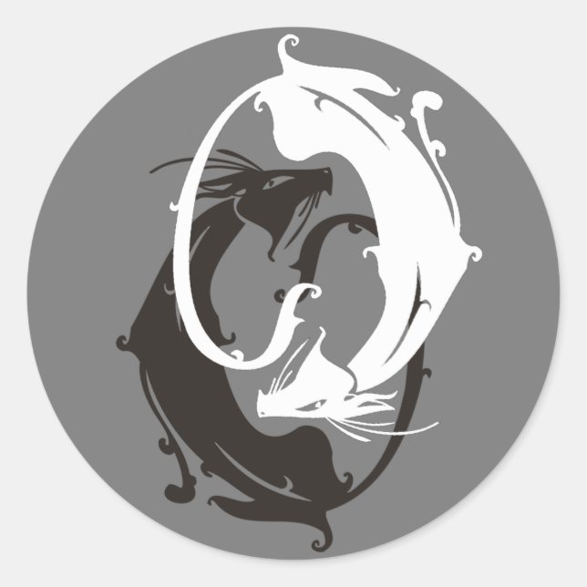 Adesivo Gatos Yin Yang (Frente)