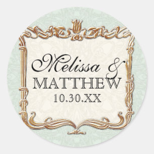 Adesivo Gatsby Art Deco Nouveau Lace Faux Dourada Tulip