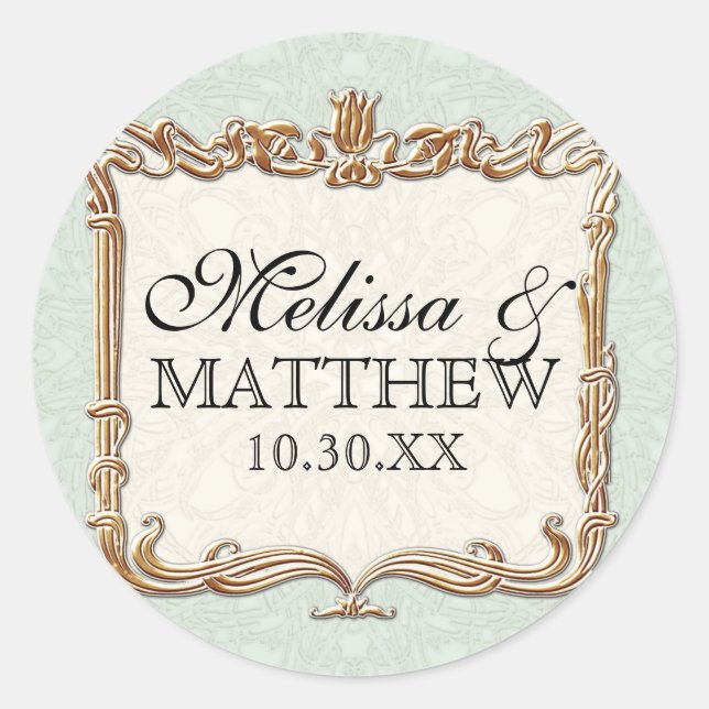 Adesivo Gatsby Art Deco Nouveau Lace Faux Dourada Tulip (Frente)