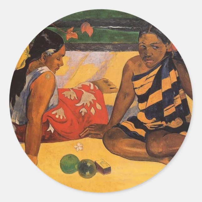 Adesivo Gauguin French Polynesia Tahiti Women Painting (Frente)