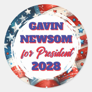 Adesivo Gavin Newsom para Presidente Político