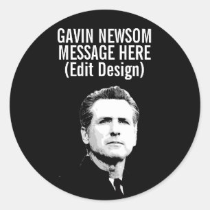 Adesivo Gavin Newsom Personalizado