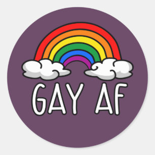 Adesivo GAY AF - Camiseta
