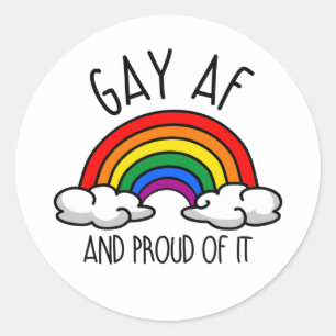 Adesivo GAY AF - Camiseta
