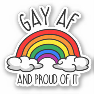 Adesivo GAY AF e orgulho dele