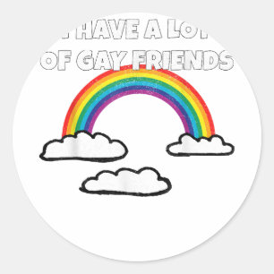 Adesivo Gay Amigos LGBT Ally Rainbow Orgulho gay Engraçado