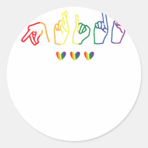 Adesivo Gay ASL Pride - Gay de suporte a linguagem de sina