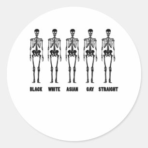 Adesivo Gay branco-negro do mês do orgulho LGBT