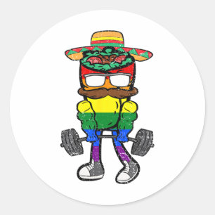 Adesivo Gay Burrito Workout Cinco De Mayo Lgbt q Mexicano