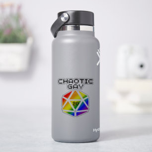 Adesivo Gay caótico D20 - DND do Orgulho LGBTQ+