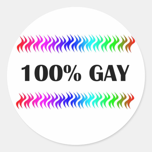 Adesivo gay de 100% (Frente)