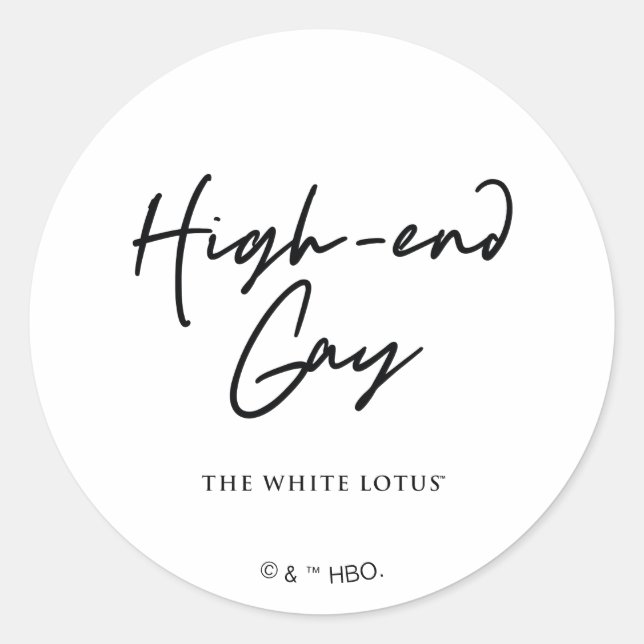 Adesivo Gay high-end - O Lotus Branco (Frente)