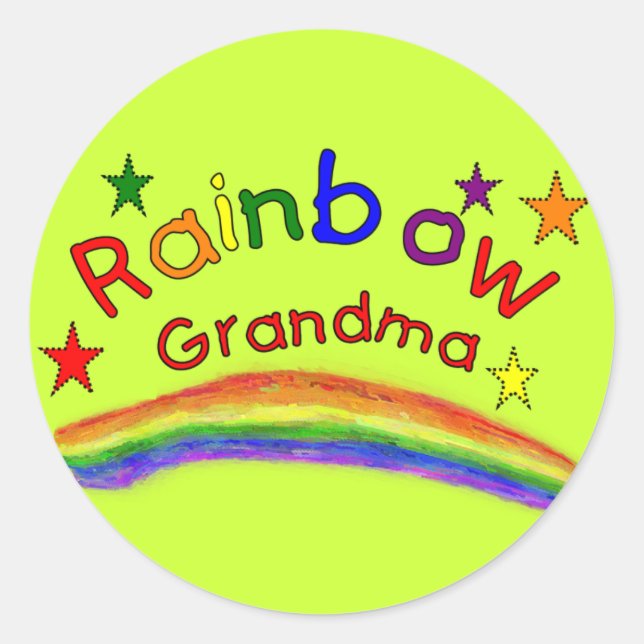 Adesivo Gay Lésbica "Rainbow Grandma" (Frente)