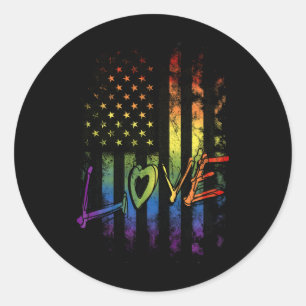 Adesivo Gay Lésbica Trans Bi Pride Lgbt Rainbow American F