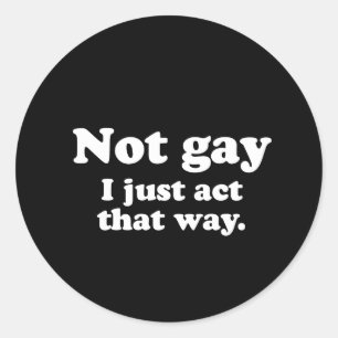 Adesivo Gay Palavras não gay funcionam assim branco