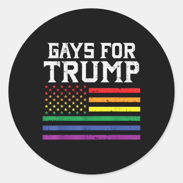 Adesivo Gay Para Trump Usa Flag Pro Reelecionar O Donald 2 (Frente)