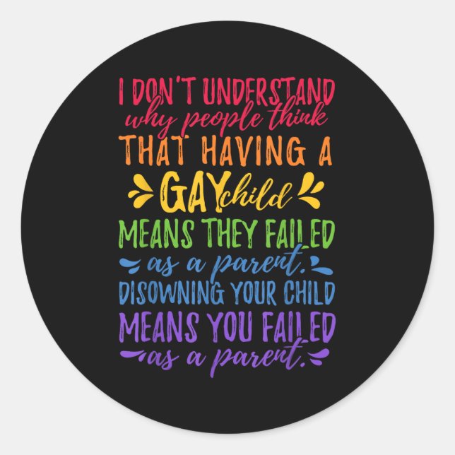 Adesivo Gay Pride - Proud Parent Mom Dad Parenting Quote  (Frente)