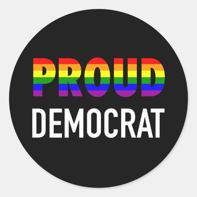 Adesivo Gay Proud Democrata (Frente)